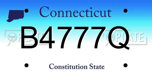 B4777Q Connecticut License Plate