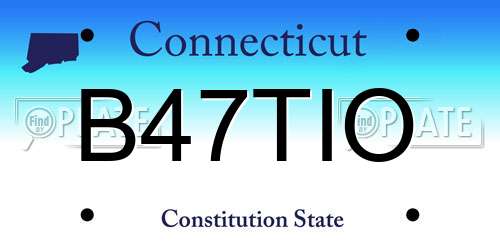 B47TIO Connecticut License Plate