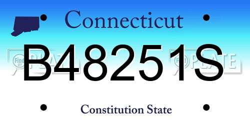 B48251S Connecticut License Plate