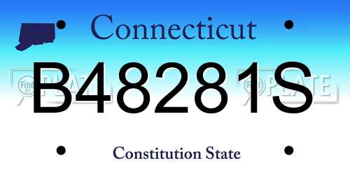B48281S Connecticut License Plate