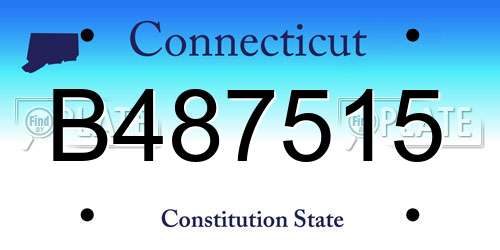 B487515 Connecticut License Plate