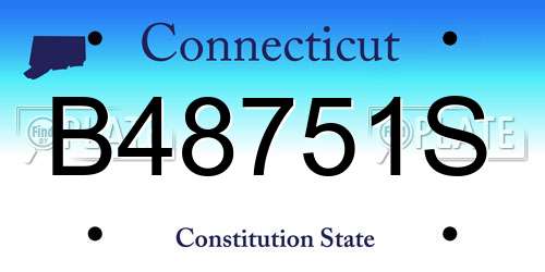 B48751S Connecticut License Plate