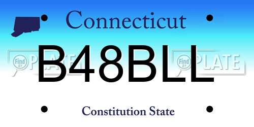 B48BLL Connecticut License Plate