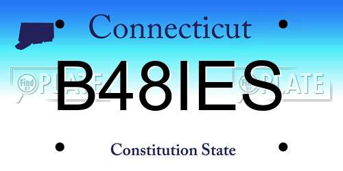 B48IES Connecticut License Plate