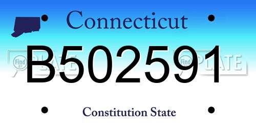 B502591 Connecticut License Plate