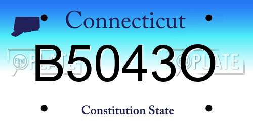B5043O Connecticut License Plate