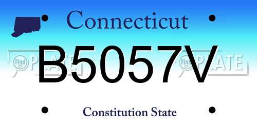 B5057V Connecticut License Plate