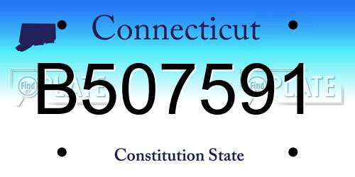 B507591 Connecticut License Plate