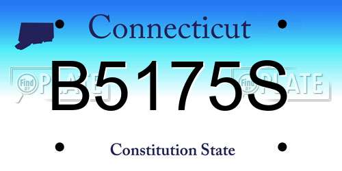 B5175S Connecticut License Plate
