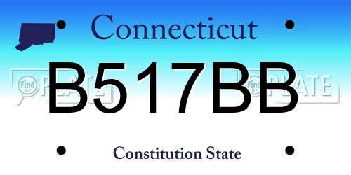 B517BB Connecticut License Plate