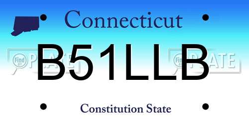 B51LLB Connecticut License Plate