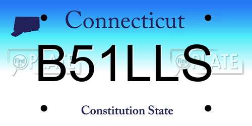 B51LLS Connecticut License Plate