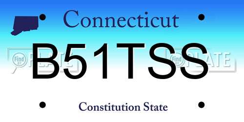 B51TSS Connecticut License Plate