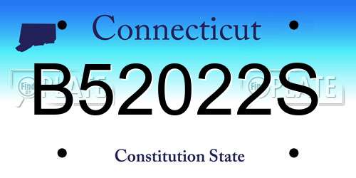 B52022S Connecticut License Plate