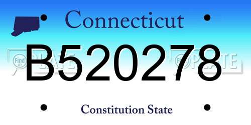 B520278 Connecticut License Plate