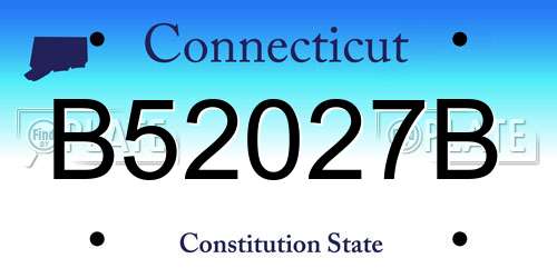 B52027B Connecticut License Plate