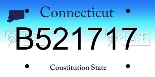 B521717 Connecticut License Plate