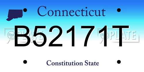 B52171T Connecticut License Plate