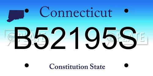 B52195S Connecticut License Plate