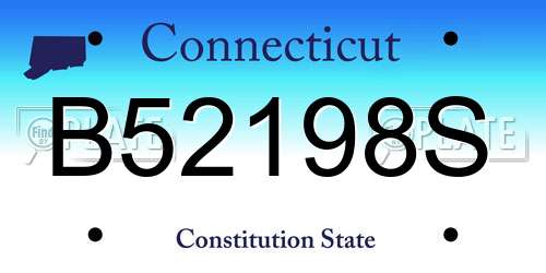 B52198S Connecticut License Plate