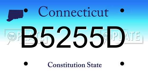 B5255D Connecticut License Plate