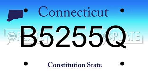 B5255Q Connecticut License Plate