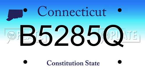 B5285Q Connecticut License Plate