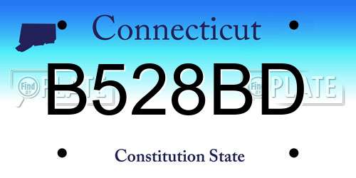 B528BD Connecticut License Plate