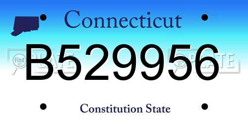 B529956 Connecticut License Plate