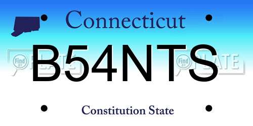 B54NTS Connecticut License Plate