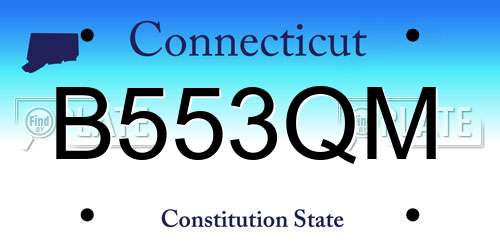 B553QM Connecticut License Plate