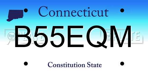 B55EQM Connecticut License Plate