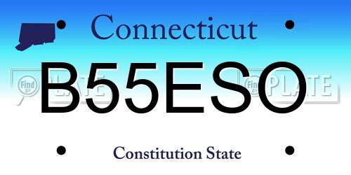 B55ESO Connecticut License Plate