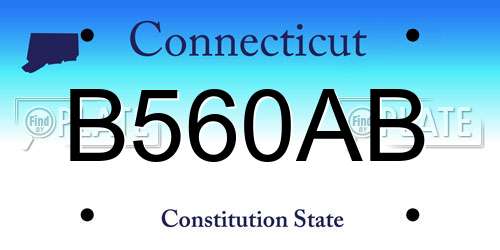 B560AB Connecticut License Plate