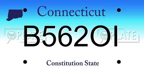 B562OI Connecticut License Plate