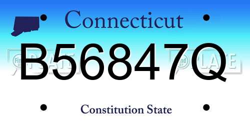 B56847Q Connecticut License Plate