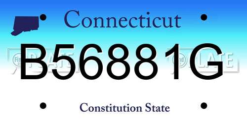 B56881G Connecticut License Plate