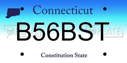 B56BST Connecticut License Plate