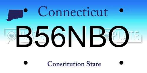 B56NBO Connecticut License Plate