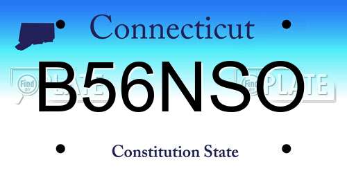 B56NSO Connecticut License Plate