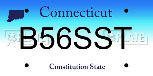 B56SST Connecticut License Plate