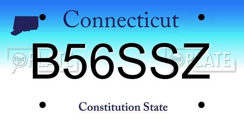 B56SSZ Connecticut License Plate
