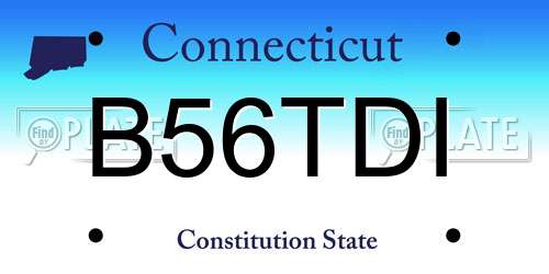 B56TDI Connecticut License Plate