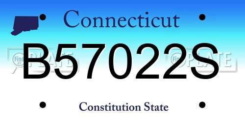 B57022S Connecticut License Plate