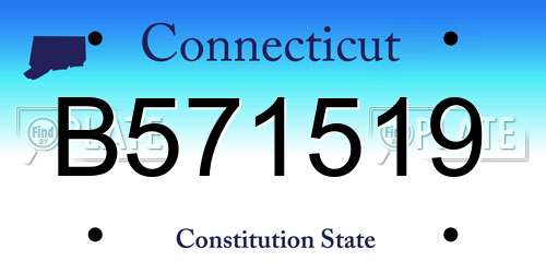 B571519 Connecticut License Plate