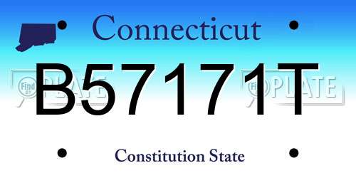 B57171T Connecticut License Plate