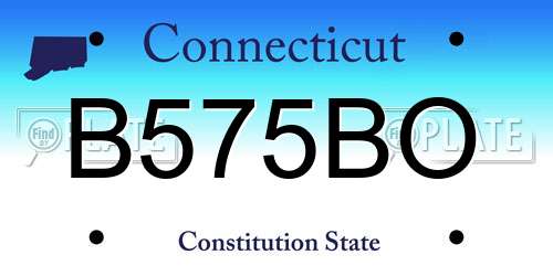 B575BO Connecticut License Plate