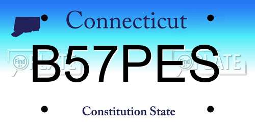 B57PES Connecticut License Plate