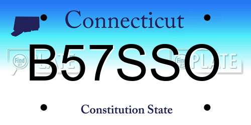 B57SSO Connecticut License Plate