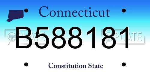 B588181 Connecticut License Plate
